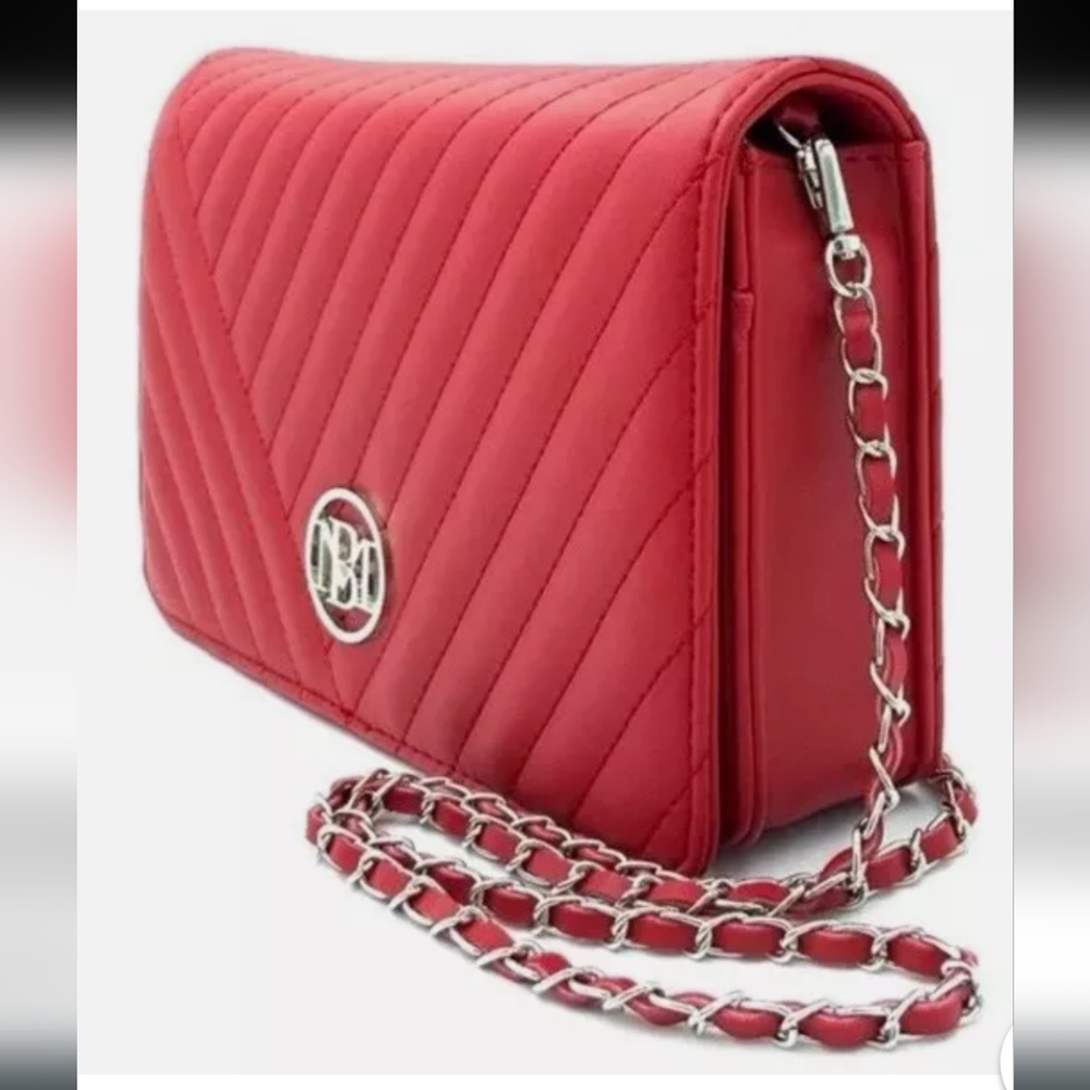 Badgley Mischa Red Crossbody Vegan Leather NWT